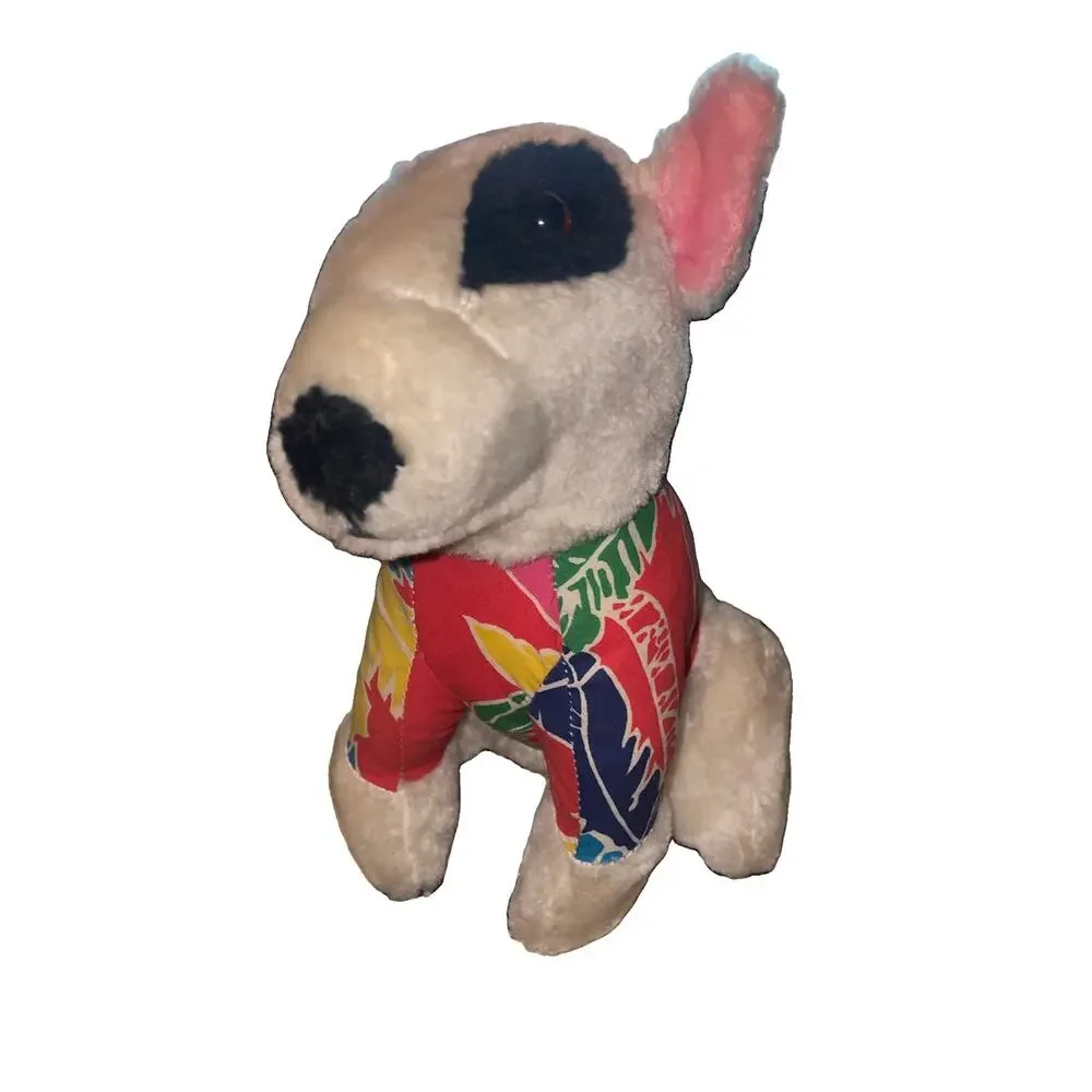 Vintage 1980's Spuds Mackenzie Dog Bud Light Plush Stuffed Hawaiian Shirt ACE
